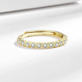 Women's open mouth ring with diamond tail design in geometric Korean style, electroplated white gold or yellow gold colour
