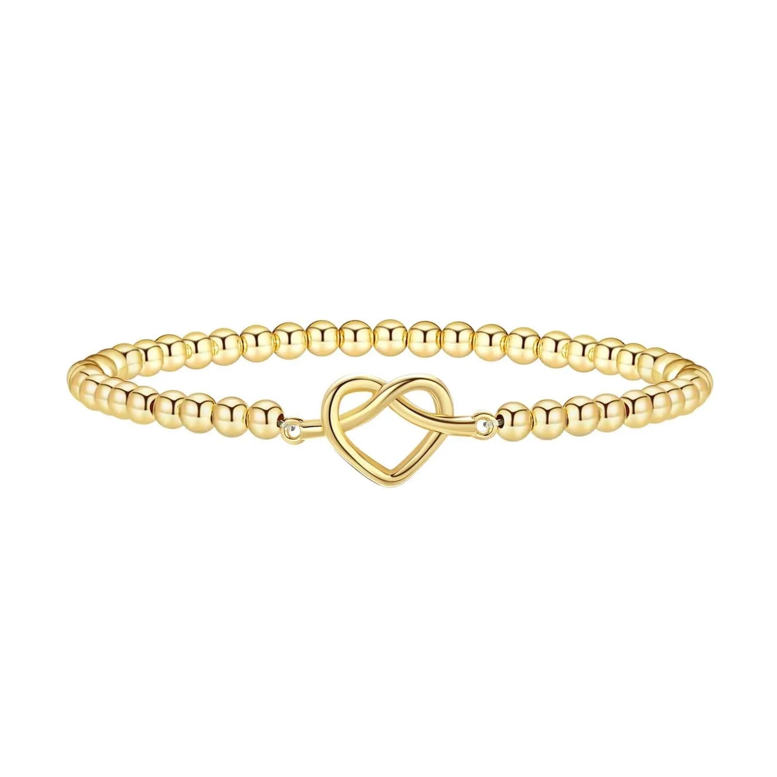 Adjustable stainless steel beaded bracelet with geometric round design in multiple colour options