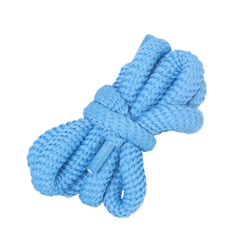 Oval shoelace rope in multiple colours showing length options from 120cm to 160cm for sneaker replacement