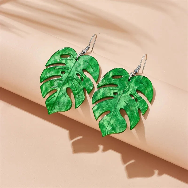 Summer Atmosphere coconut artocarpus heterophyllus acrylic drop ear hooks with alloy fastening