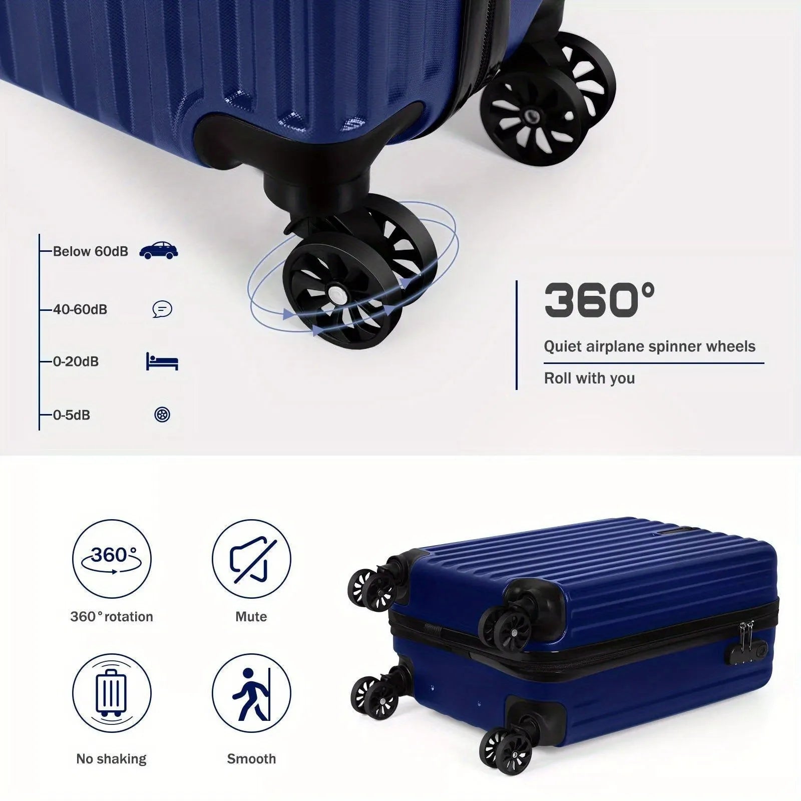 Aluminium alloy travel luggage set with 14-inch and 20-inch trunks and towel