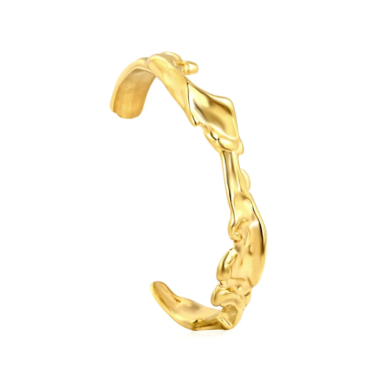 Men's adjustable stainless steel alloy bracelet in gold, silver, and black colour options.
