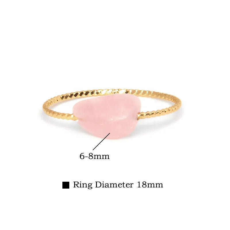 Women's geometric agate ring with coloured stone in original niche design