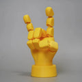 Yellow movable joint hand props for cosplay with articulated fingers