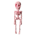 3D printed white skull Halloween ornament with modern art styling, 18cm tall