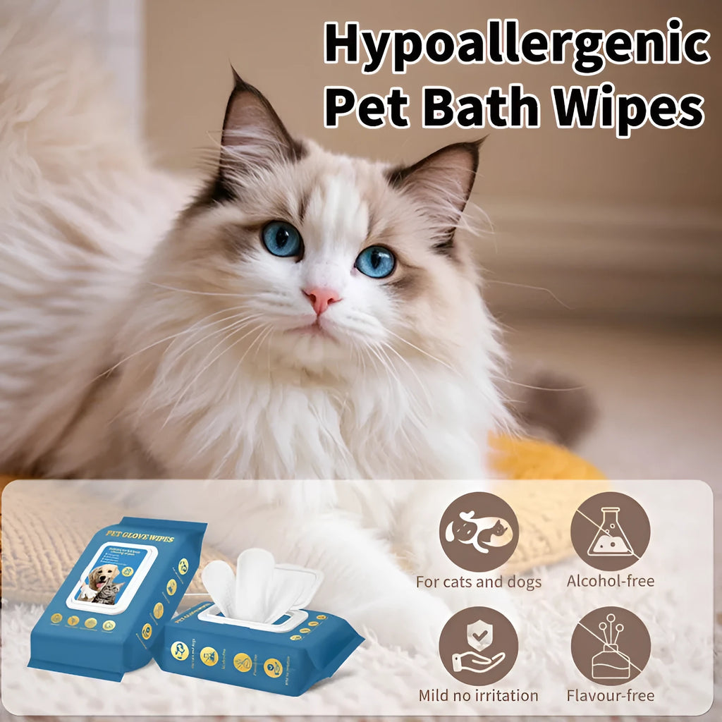 Disposable pet gloves for cat and dog bathing and grooming tasks in 20 piece pack