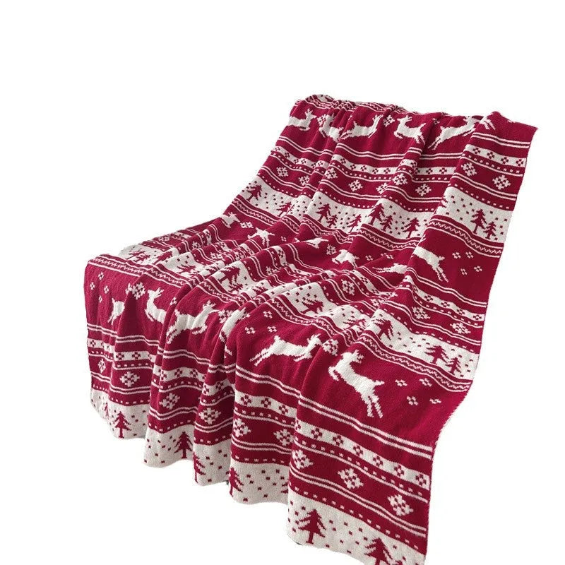 Personalised Christmas blanket with snowflake pattern in casual style