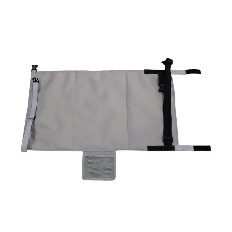 Portable children's aircraft pedal seat extender in nylon with optional drawstring pocket in blue colour