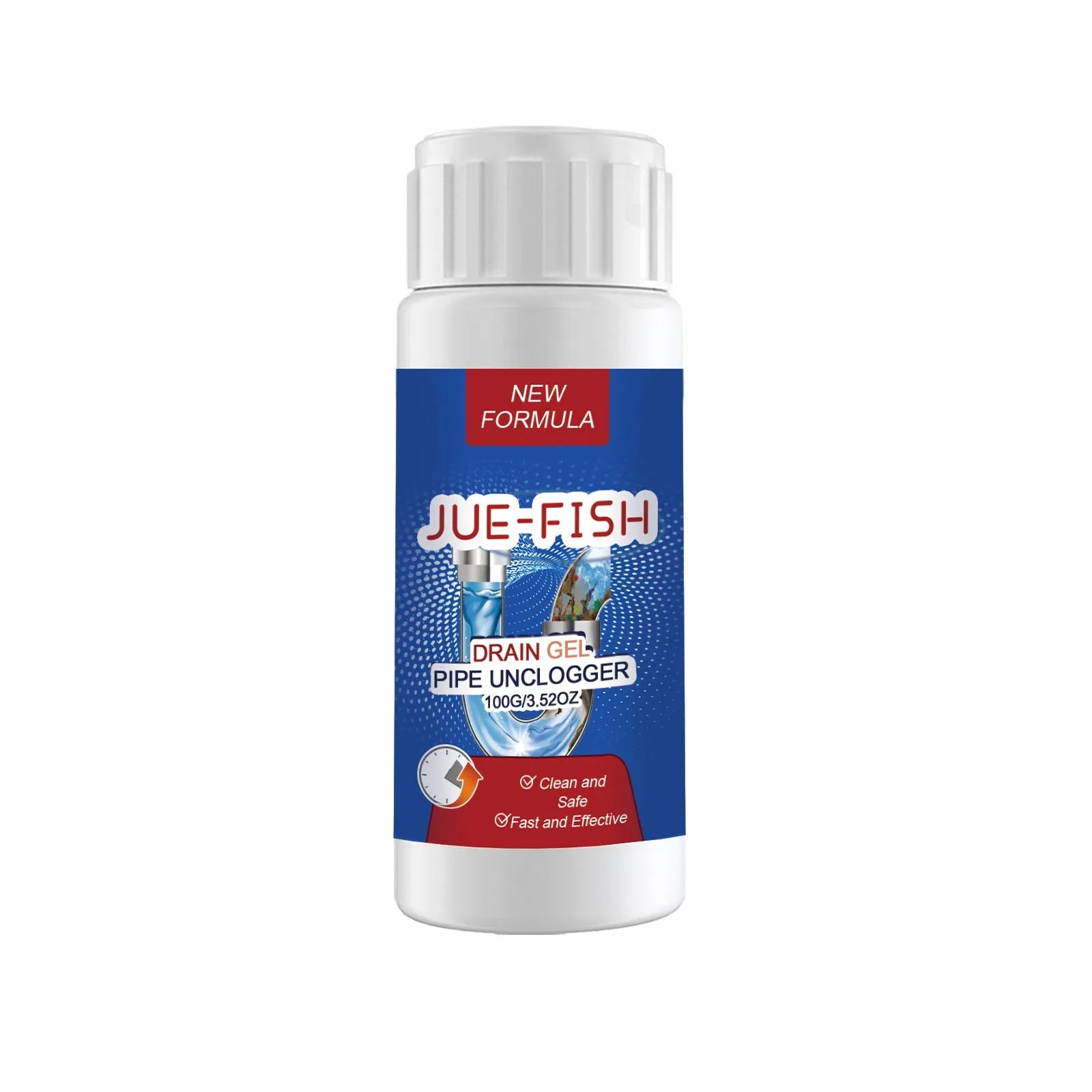 100g pipe dredge agent in 11cm container for kitchen and bathroom sewer maintenance