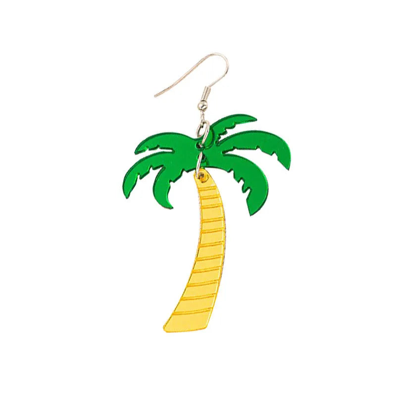 Summer Atmosphere coconut artocarpus heterophyllus acrylic drop ear hooks with alloy fastening
