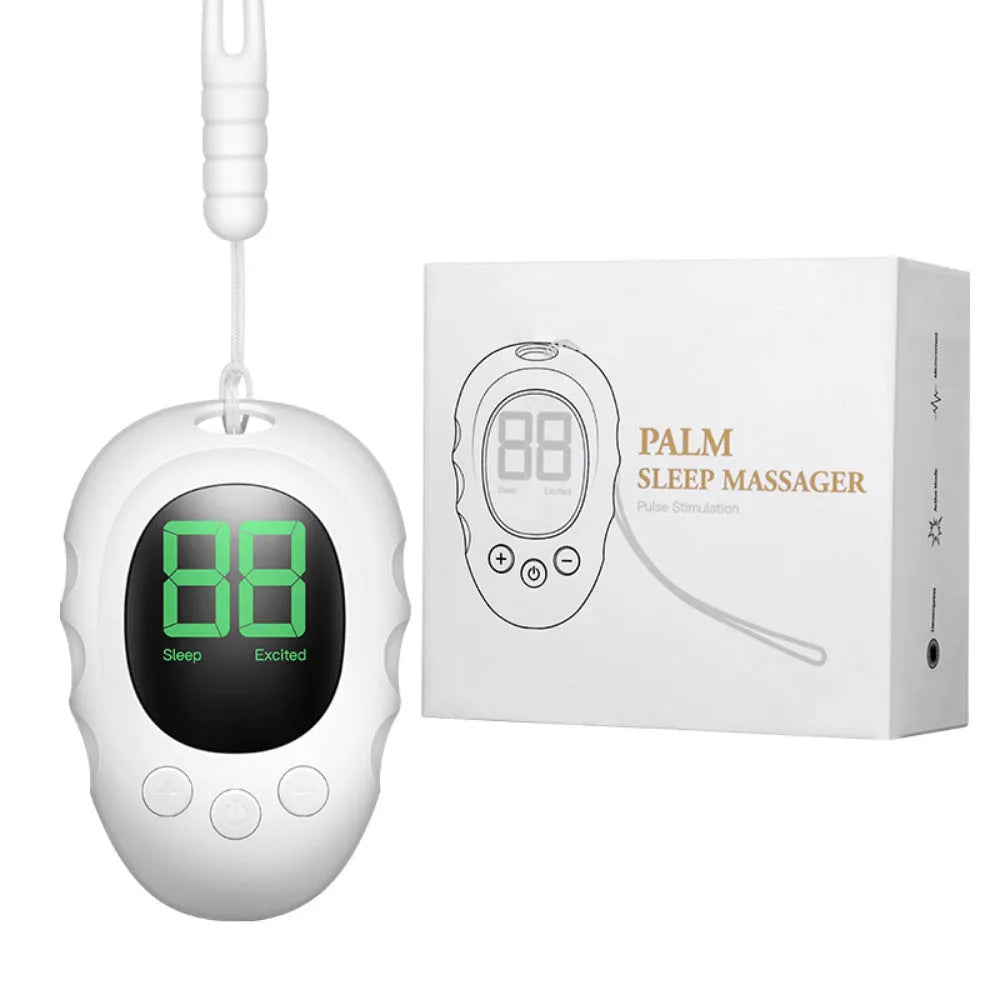 Rechargeable silicone sleep monitor handheld device in black, green or white colour with USB charging cable