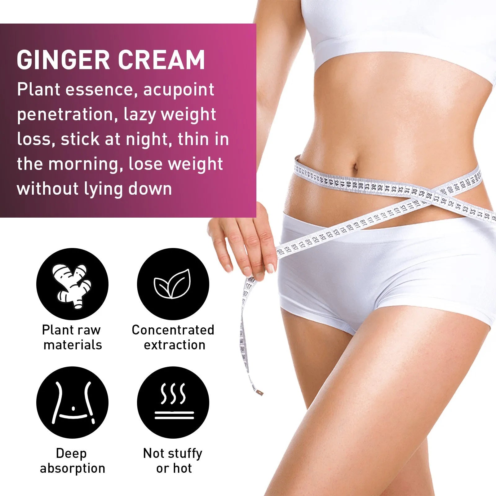 Ginger body thigh slimming shaping tightening cream in 15g container