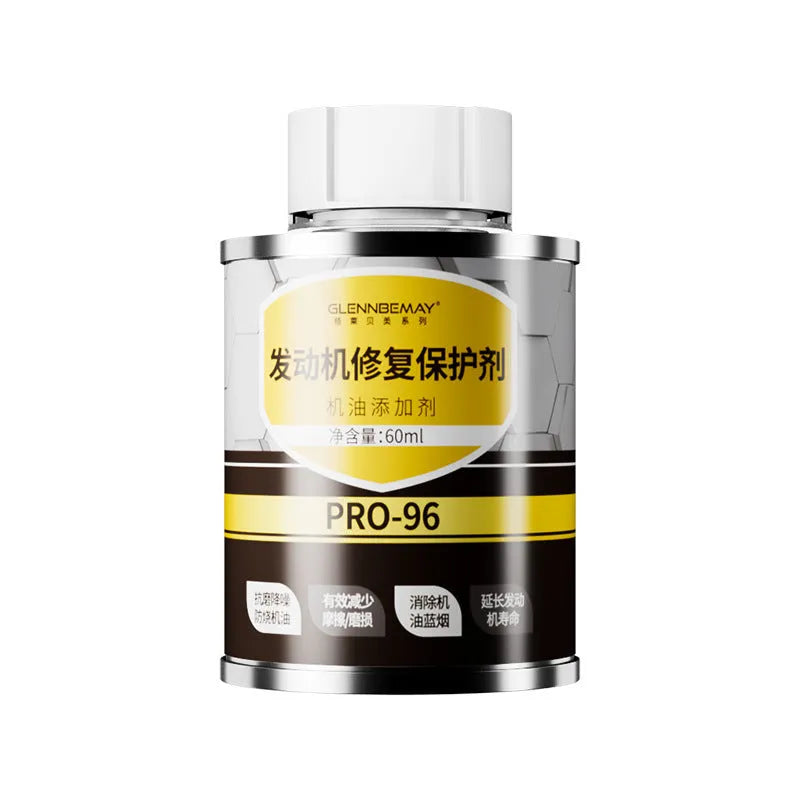 60ml engine oil additive bottle with white cover for automobile anti-wear protection