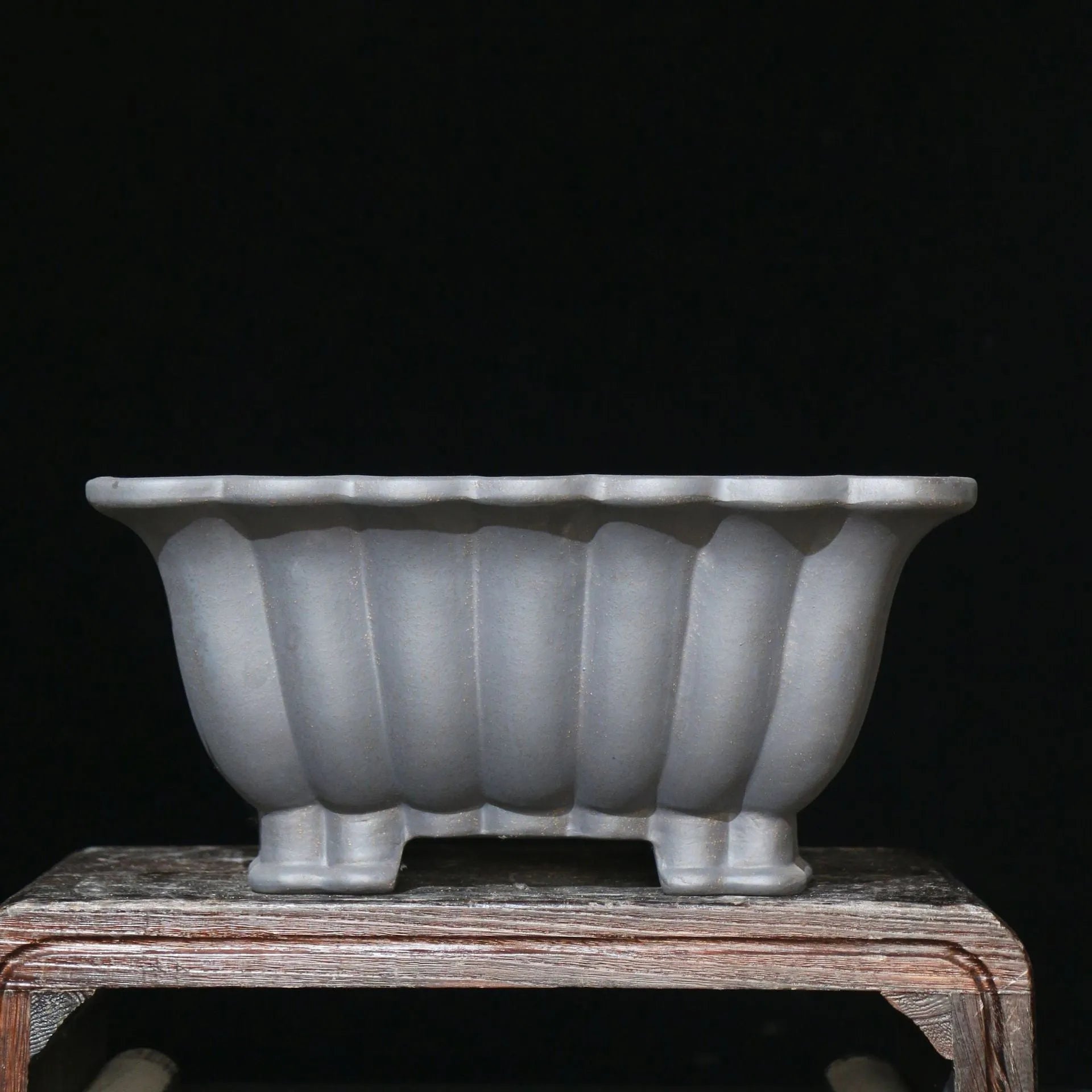 Purple sand ceramic square flower pot with classical styling and 37x15cm inner dimensions