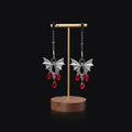 Silver alloy diamond bat nipple clamp with adjustable pressure and ruby bat clip design