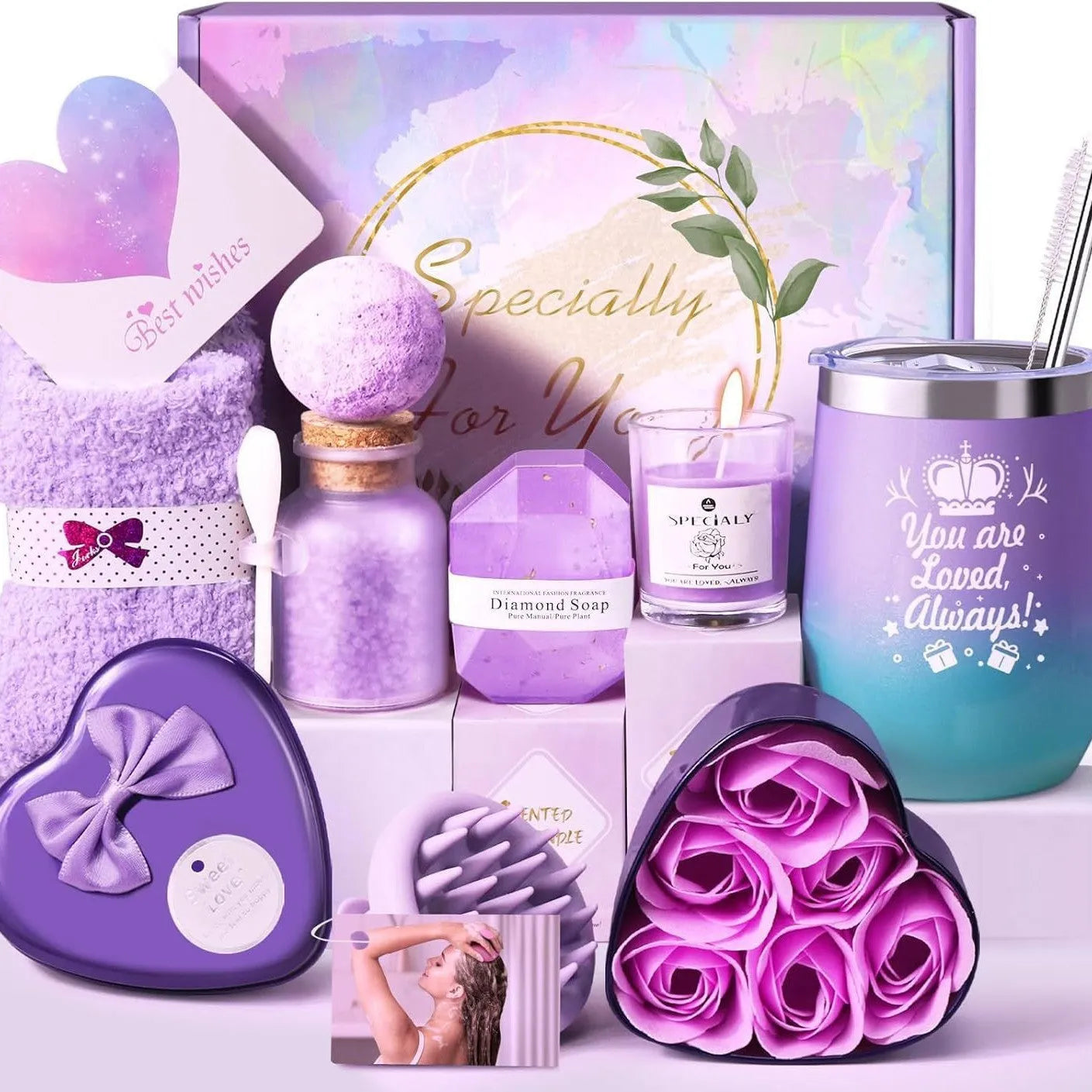 Soy wax aromatherapy candle gift set in gift box with multiple colour options