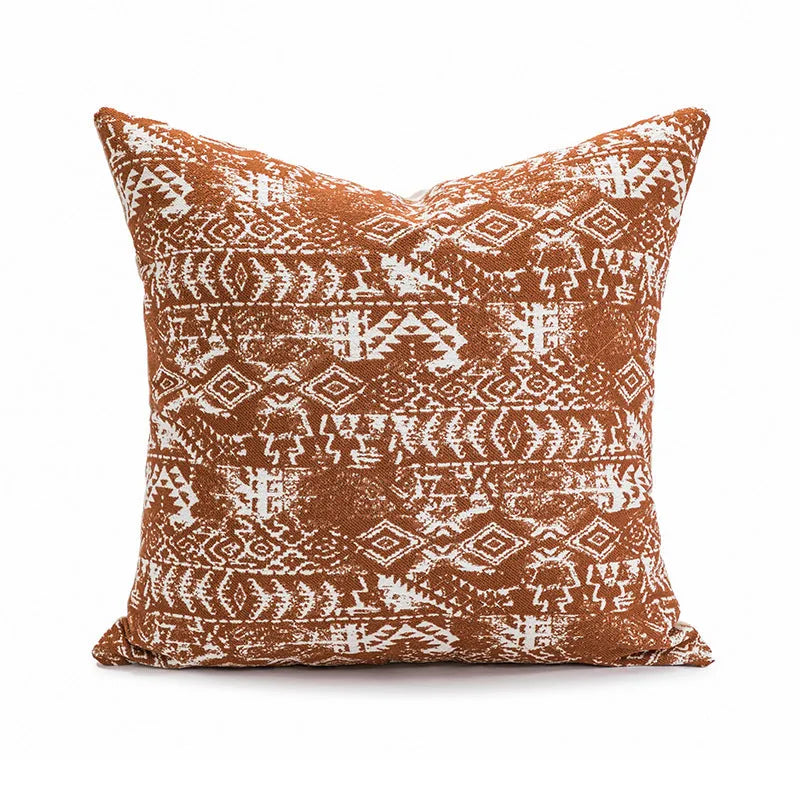 45x45cm solid colour pillow cushion in red coffee colour with artificial line edge pressing