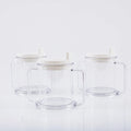 Transparent spill-proof drinking cup with modern simple design