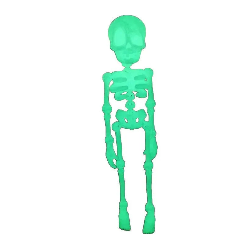 3D printed white skull Halloween ornament with modern art styling, 18cm tall