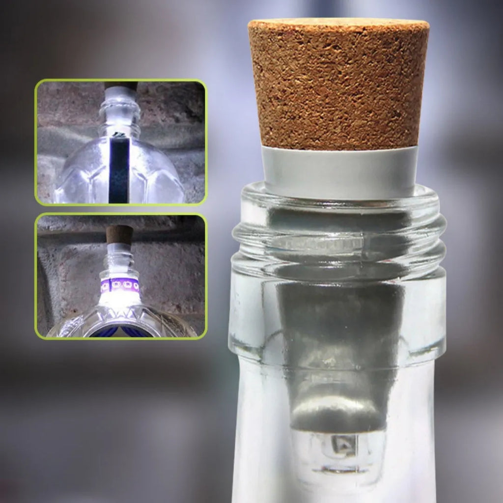 White LED rechargeable bottle cap light with plastic shell, 30mm diameter