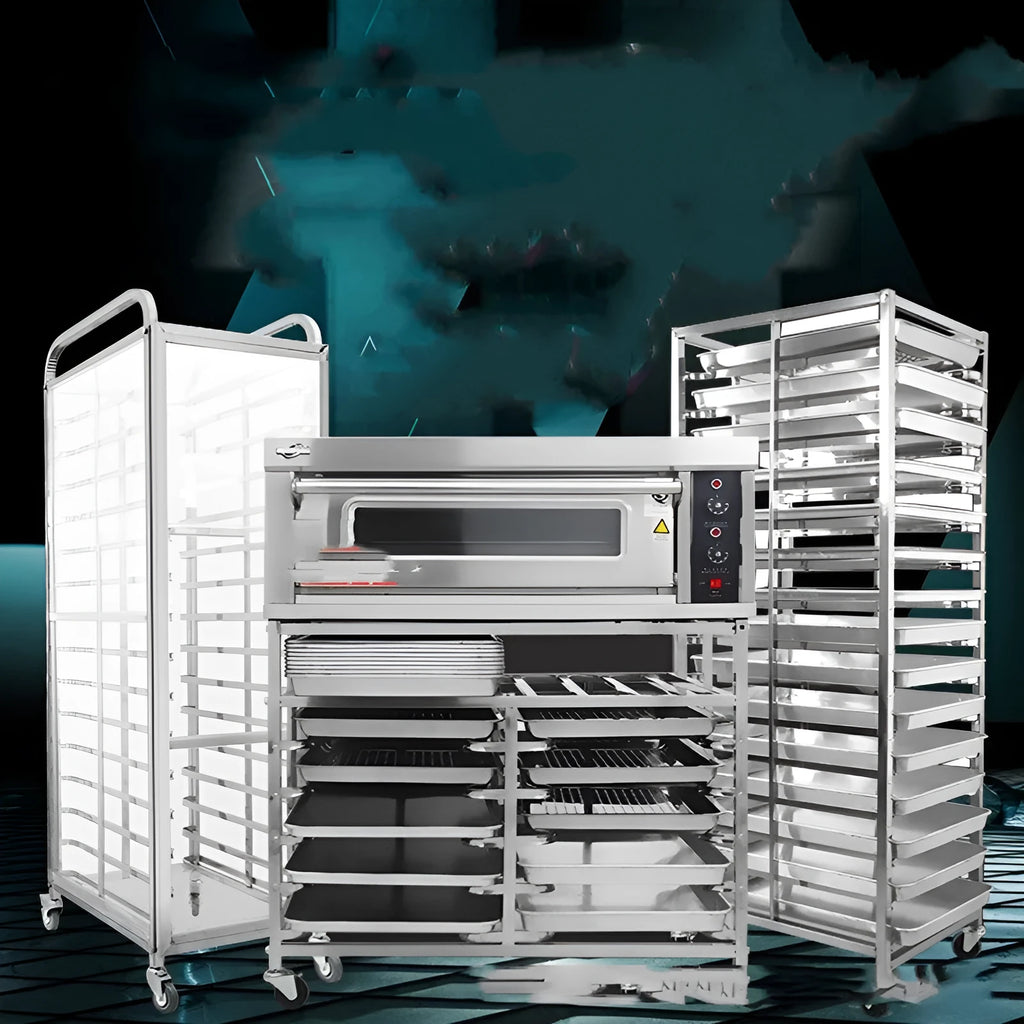 Stainless steel 6-layer cake bread tray rack with 40x60cm tray dimensions