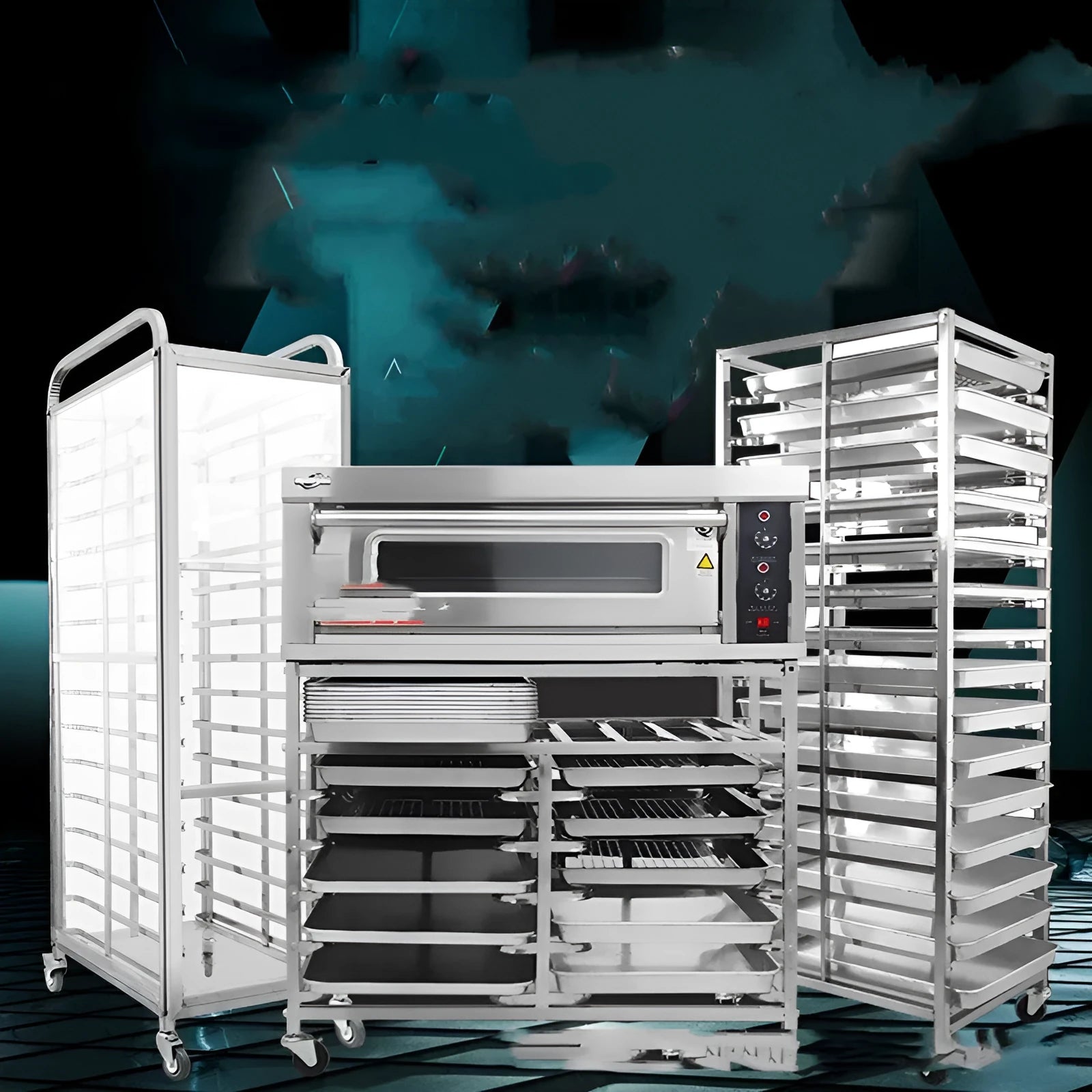 Stainless steel 6-layer cake bread tray rack with 40x60cm tray dimensions