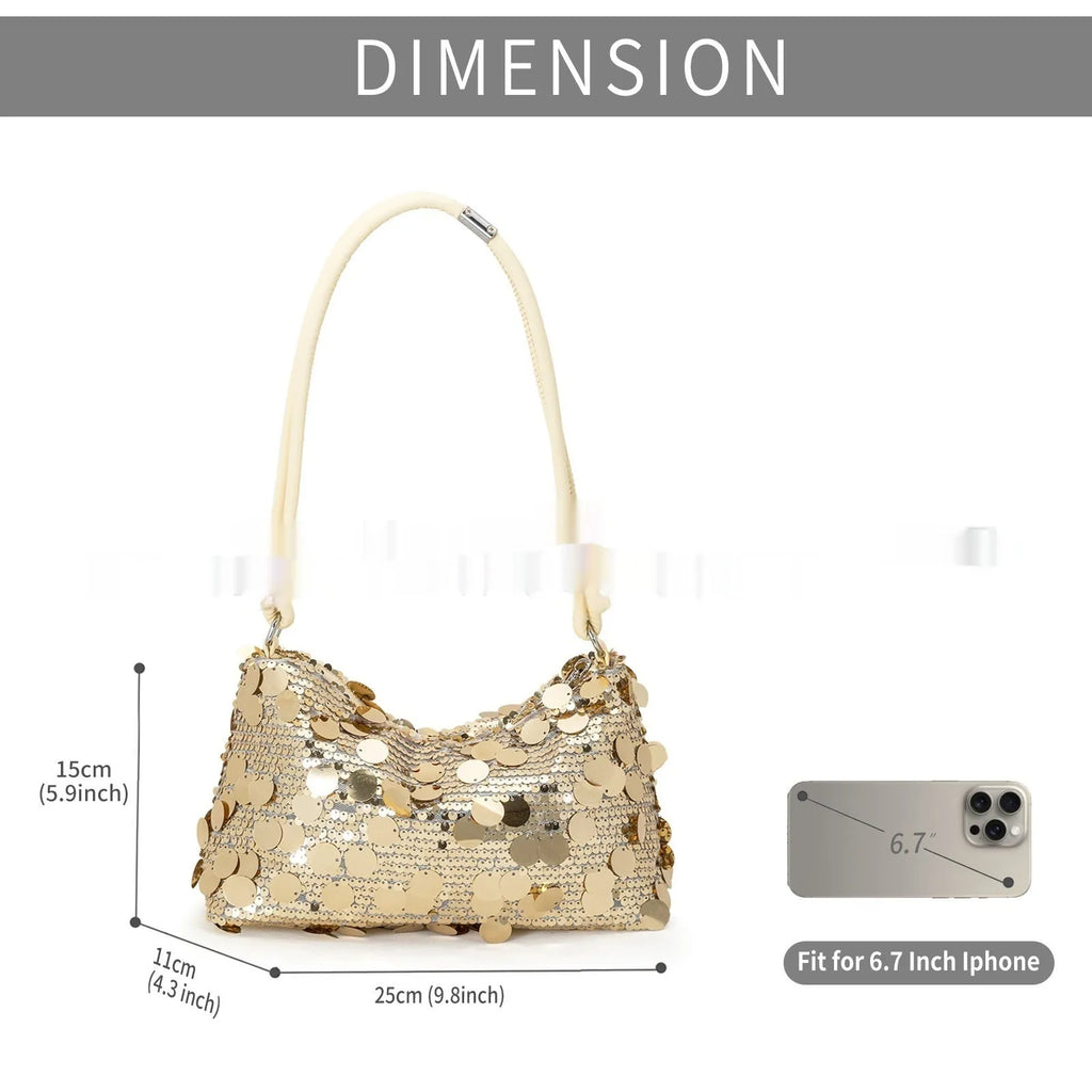Women's crossbody bag in gold colour showing sandwich pocket design and single shoulder strap