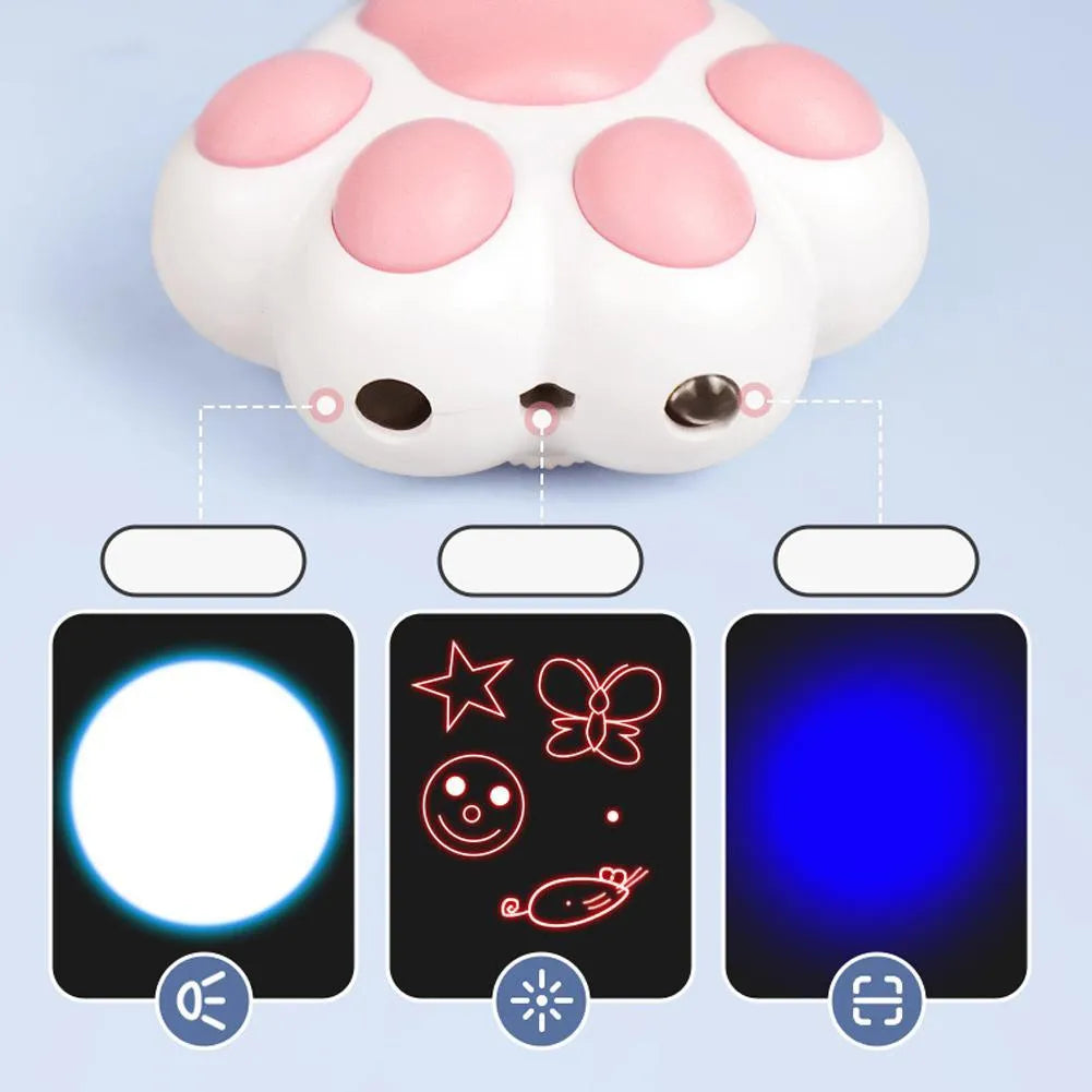USB rechargeable infrared cat teaser with keychain in black or pink colours