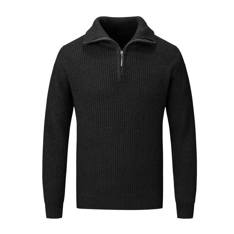 Men's slim fit pullover sweater in solid colours for autumn winter casual wear