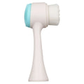 Blue and pink nylon pet paw brush for dog and cat grooming measuring 13.5cm long