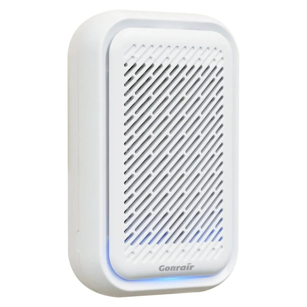 White wall-mounted air purifier with filter screen for small rooms