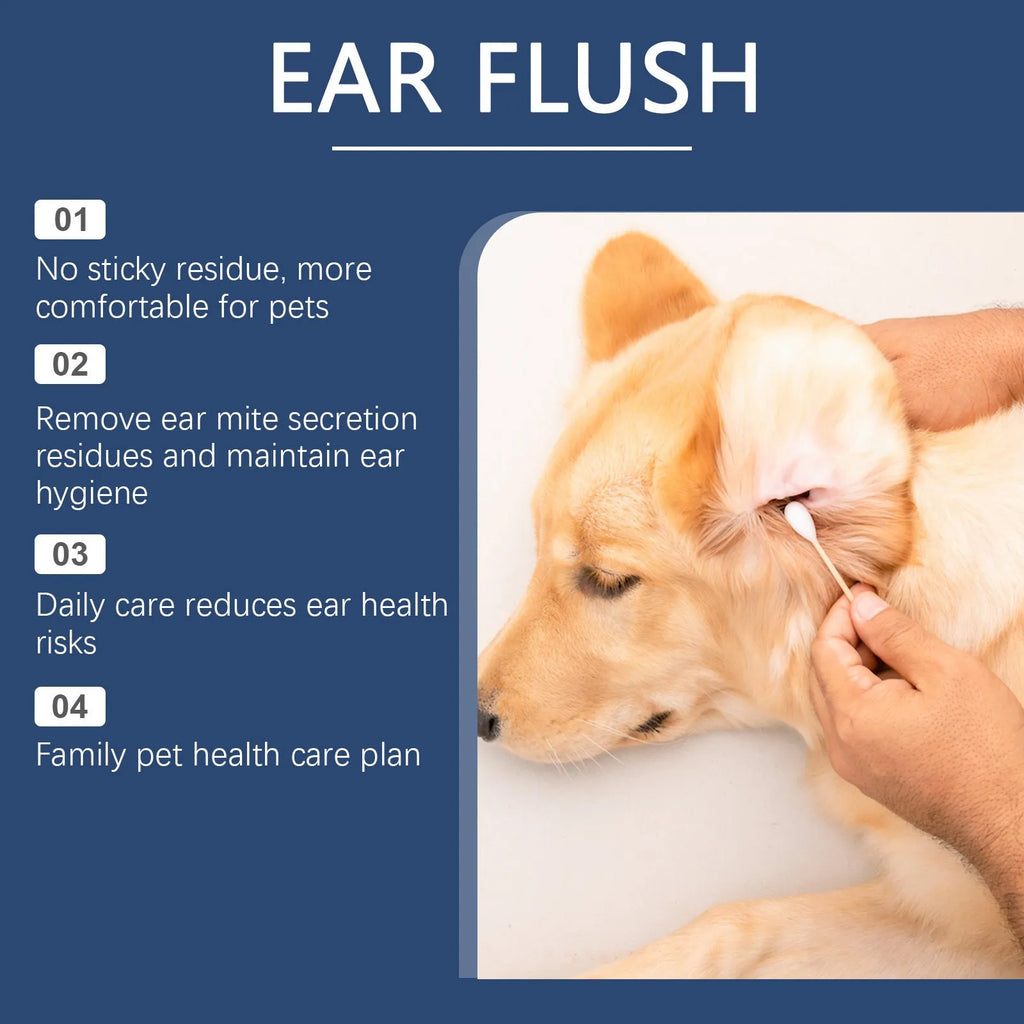 100ml bottle of dog and cat ear cleaner for gentle earwax removal and ear cleaning