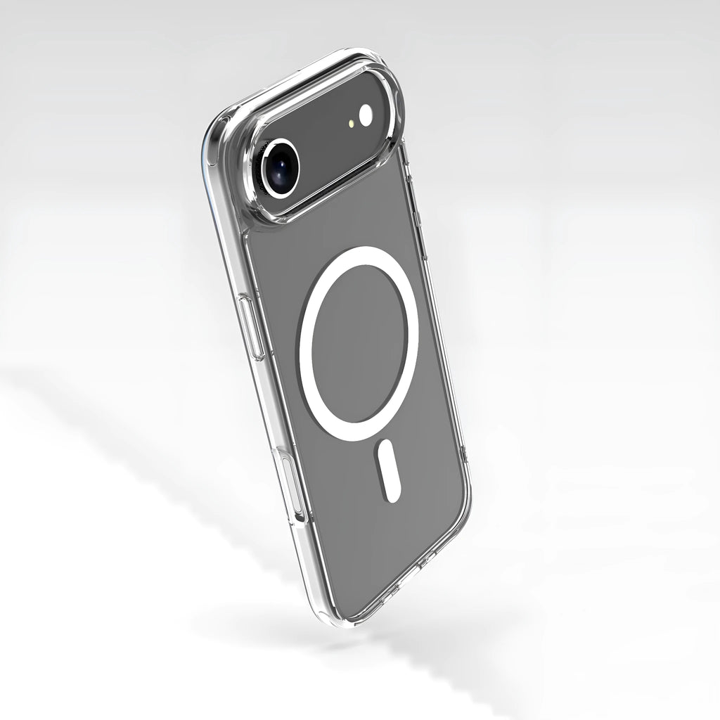 17AIR transparent magnetic phone case for iPhone 17 series showing clear design with magnetic elements