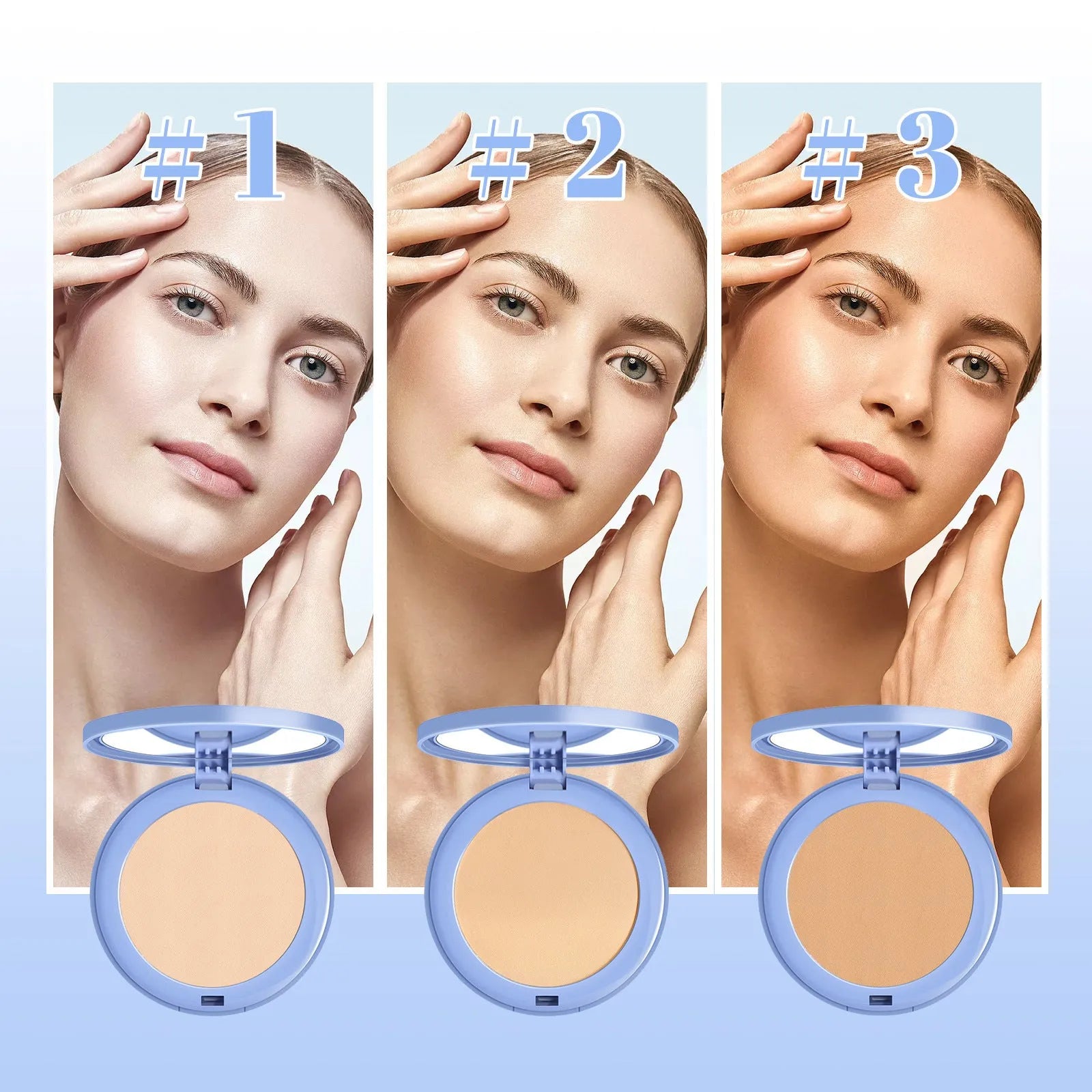 Finishing powder compact 8g natural flawless makeup setting powder