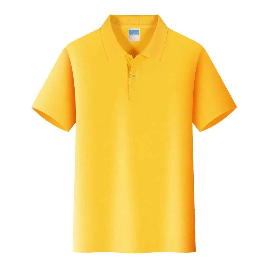 Short-sleeved cotton pullover shirt for advertising and workwear, shown in multiple colour options.