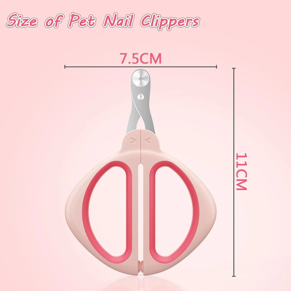 Blue cat nail clipper with positioning round hole and non-slip handle