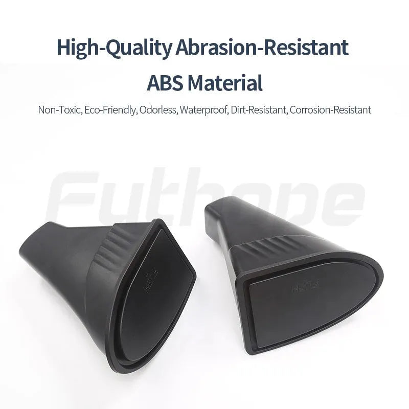 Black ABS plastic car door trash can designed for Tesla Model Y front door storage