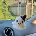 Plush hand-woven automobile hanging ornament with cartoon design for car interior decoration