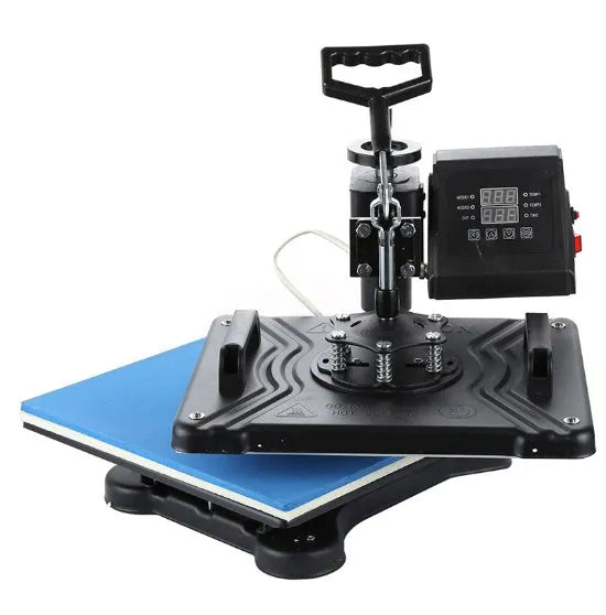 Black t-shirt heat press machine with 70x70cm printing area for thermal transfer garment customisation