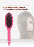 Black and pink ABS plastic ring tooth hair extension comb with airbag cushion base.