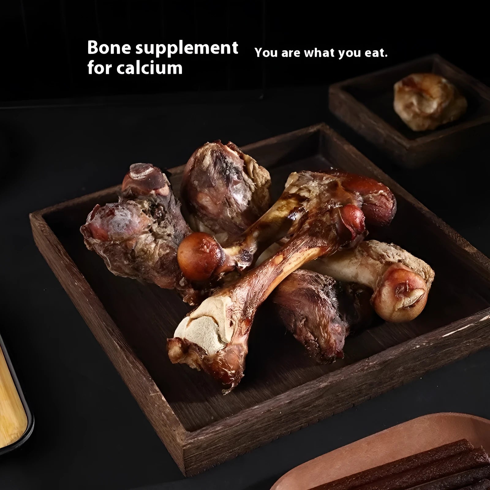 Puppy dental chew toy for teeth cleaning and training with roasted ox bone flavour in three sizes