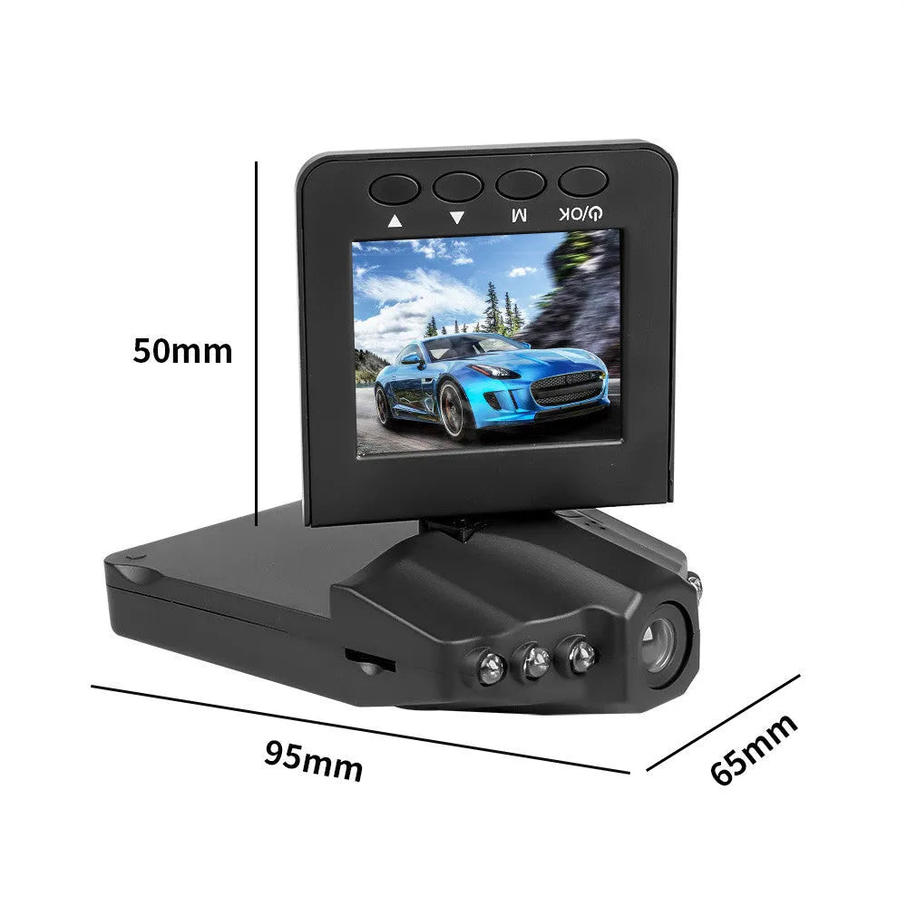 H198 car dashboard camera with six infrared lights and 2.4-inch screen for traffic recording