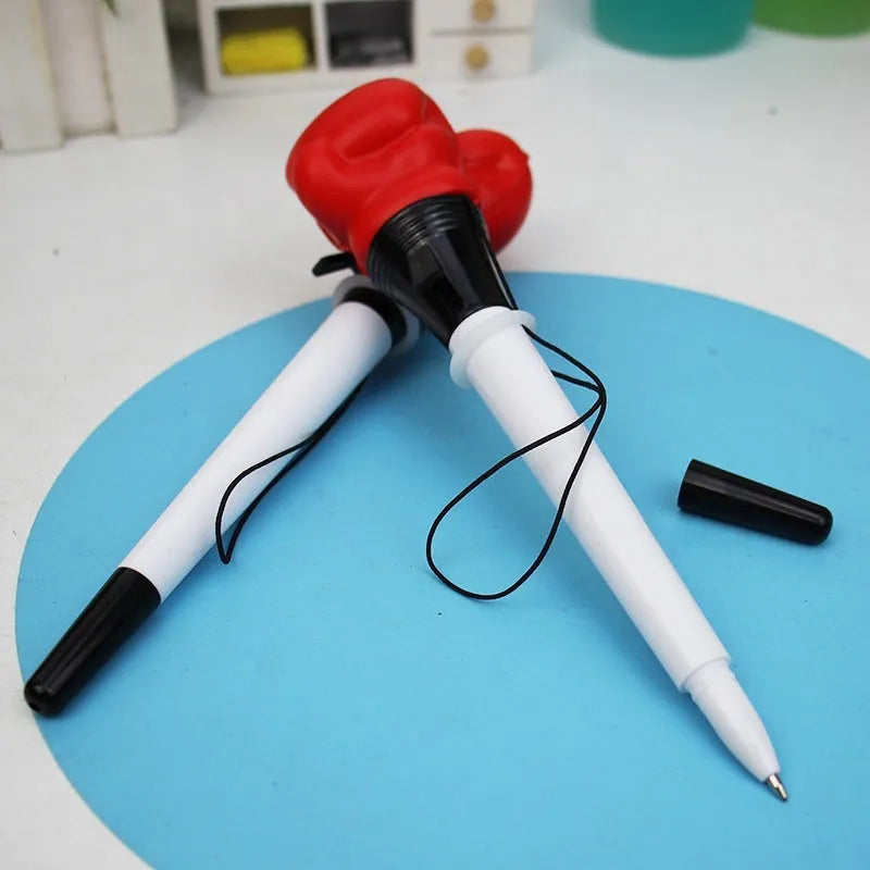 Four black ink ejection pens with pressure relief boxing press mechanism and 0.7mm bullet tips