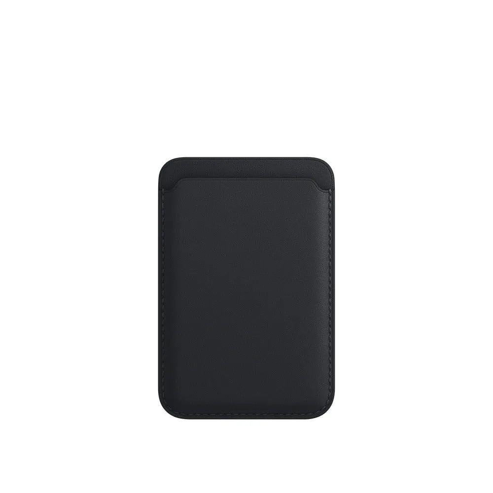 PU leather MagSafe-compatible iPhone wallet case with magnetic card holder in various solid colours.