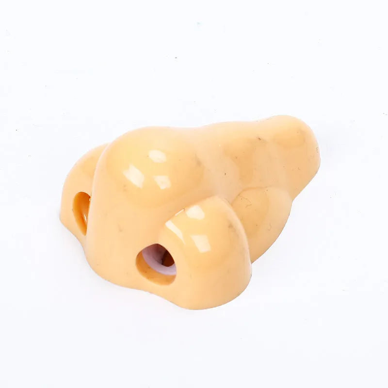 Flesh colour plastic manual pencil sharpener with geometry shape for student stationery