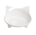 Shallow black melamine cat bowl with non-slip rubber base for whisker fatigue reduction