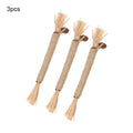 Three natural silvervine sticks for cats dental chew toys showing thick and fine diameter options