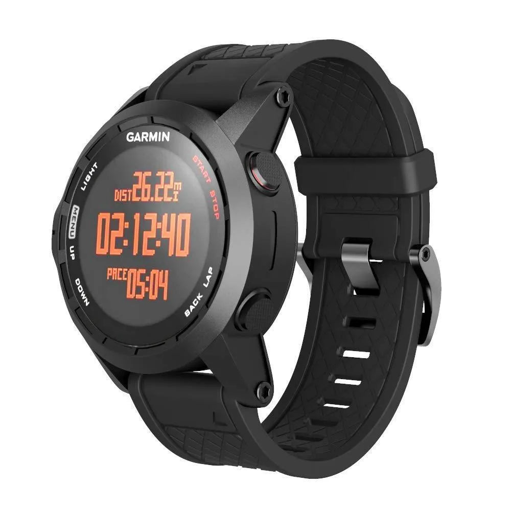26mm black silicone watch strap with stainless steel clasp for Jiaming watches