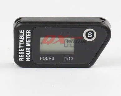 Black waterproof LCD maintenance timer for vehicle and engine service intervals
