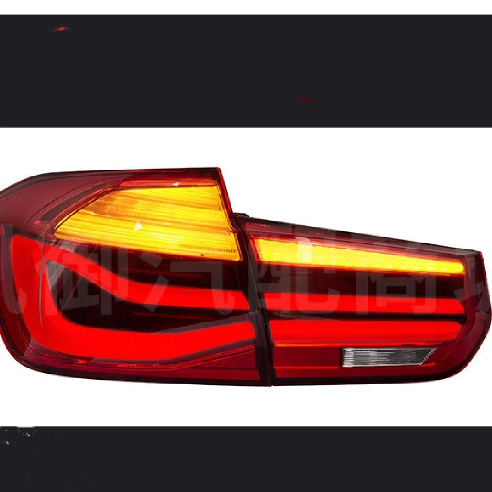 BMW 3 Series modified tail light assembly with streamer steering LED running lights in red or smoked black